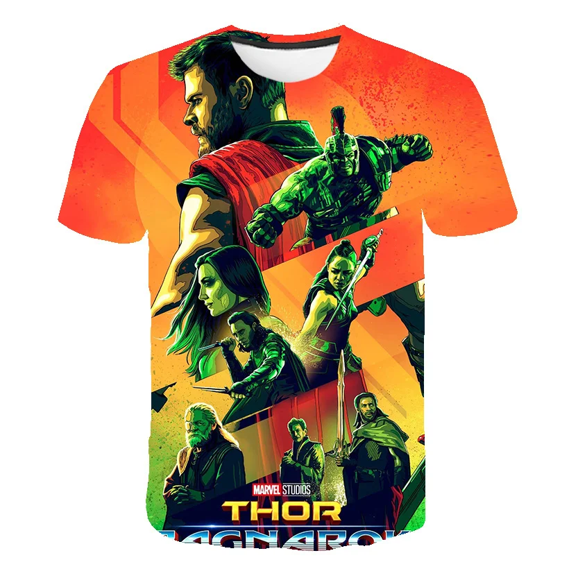 

Thor Love And Thunder Boys T-shirts Cartoon Printed Girls Tees Children Tops Short-sleeve Clothes for Summer Kids Outfits 2022