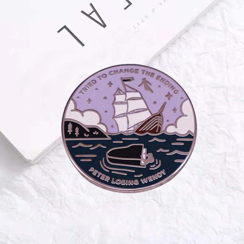 

"Trying To Change The Ending" Brooch Music Lyrics Inspired Badges Inspirational Art Pins Clothing Accessories Fashion Jewelry