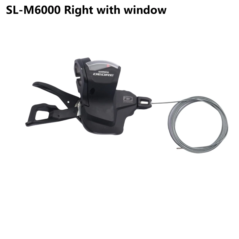 Фото Рычаг переключения передач Shimano Deore M6000, правая сторона, 10 скоростей, черный с/без окна I-spec II, правая сторона SL M6000 для горного велосипеда №3