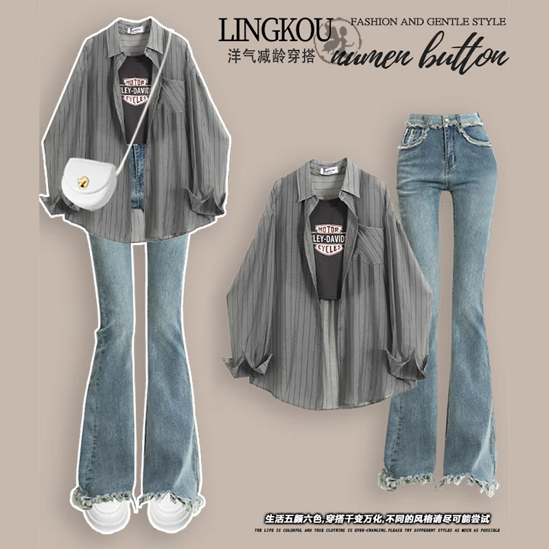 Женская одежда Модный комплект в западном стиле летний модный жилет рубашки