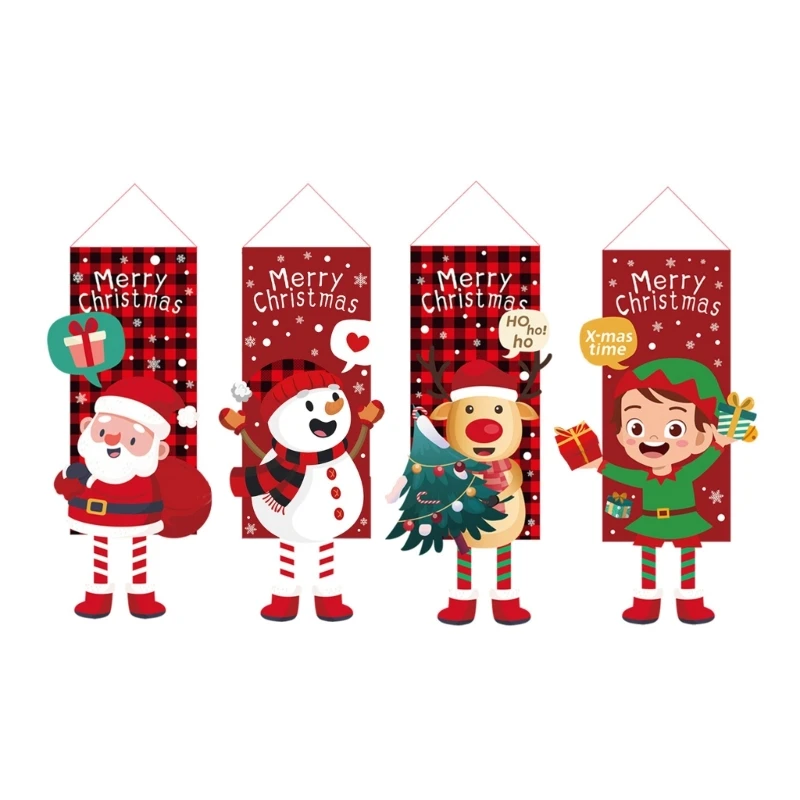 

Нетканые Рождественские Подвески для крыльца, рождественские подвесные баннеры, Рождественский подвесной флаг, Прямая поставка