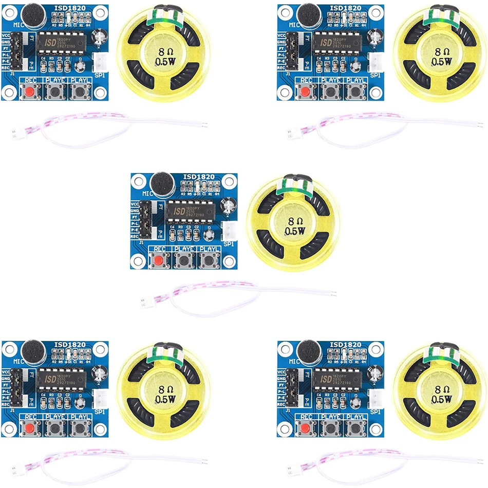

ISD1820 Sound Voice Recording Playback Module Sound Recorder Board with Microphone Audio Loudspeaker