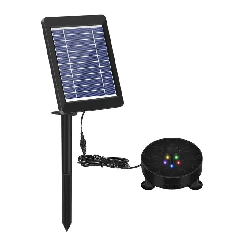 6V/3.5W Solar Water Fountain Pump Colorful LED Lights Floating Garden Fountain Pump Swimming Pools Pond Lawn Decor