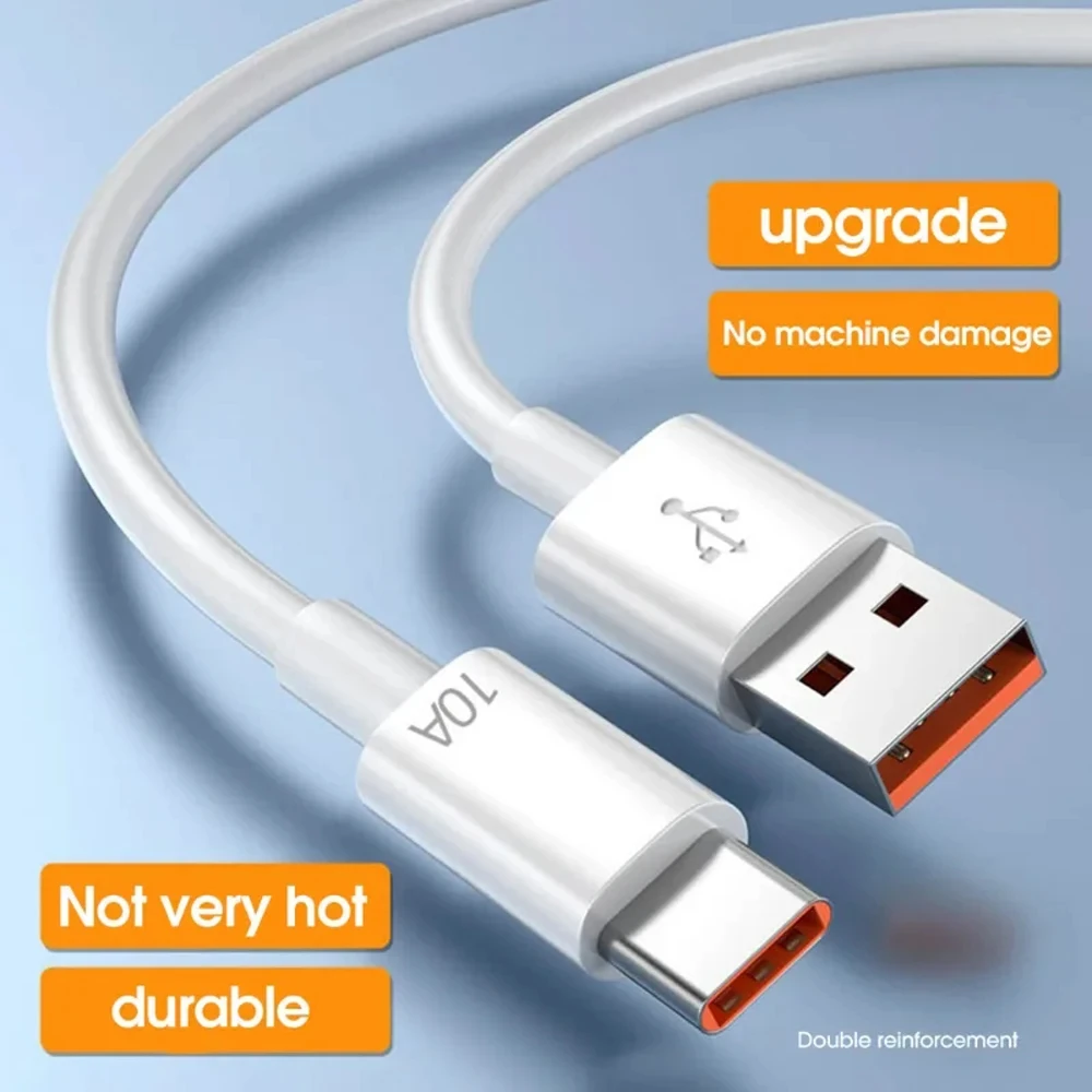 USB-кабель типа C, 120 Вт, 10 А, быстрая зарядка, внешний USB-кабель для Huawei, Xiaomi, Redmi, Samsung Poco F5, USB-кабель для передачи данных