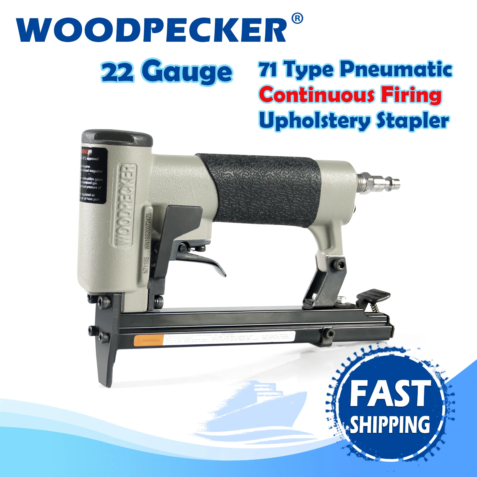 WOODPECKER N7116S 22 Gauge Pneumatic Continuous Firing Uphol