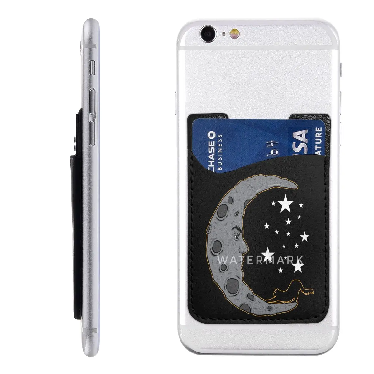 

Moon And Stars With Black Cat The Day Of The Dead Card посылка Персонализированная карта, легко носить с собой, прилипающий телефон, несколько стилей