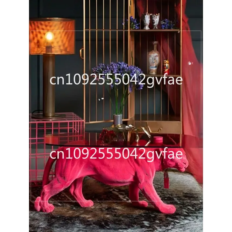 Роскошный Luipaard Koffietafels Meubels Woonkamer Centrale ТВ-диван Bijzettafel Creatief Ontwerp Grote Vloer Decoratie Sculptuur