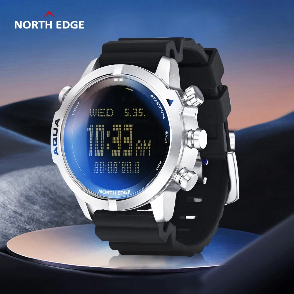 

New NORTH EDGE Sport Men's Diving Digital Watch Scuba Diving NDL Waterproof 50M Dive Watches Altimeter Compass