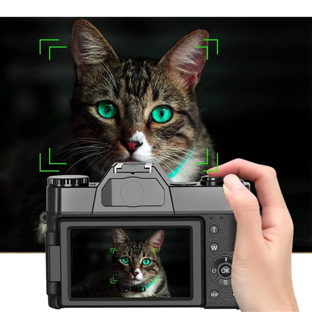 

2023 Wide Angle Digital Camera 4K Vlog Camcorder For YouTube WIFI Webcam Macro Lens 16X Zoom 48MP Selfie Recorder Flip Screen