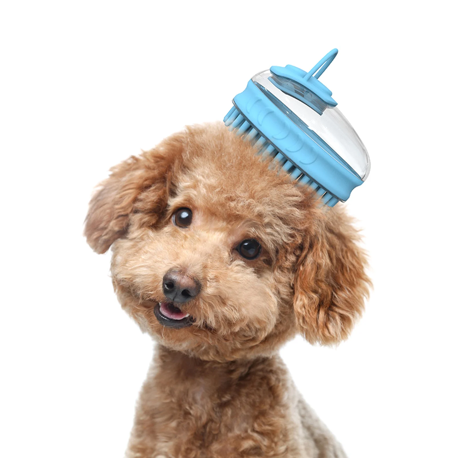 

Dog Bath Brush Soft Silicone Dog Bath Brush Quick-Dry Save Space Pet Massage Brush Anti-Skid Shampoo Dispenser Comfortable