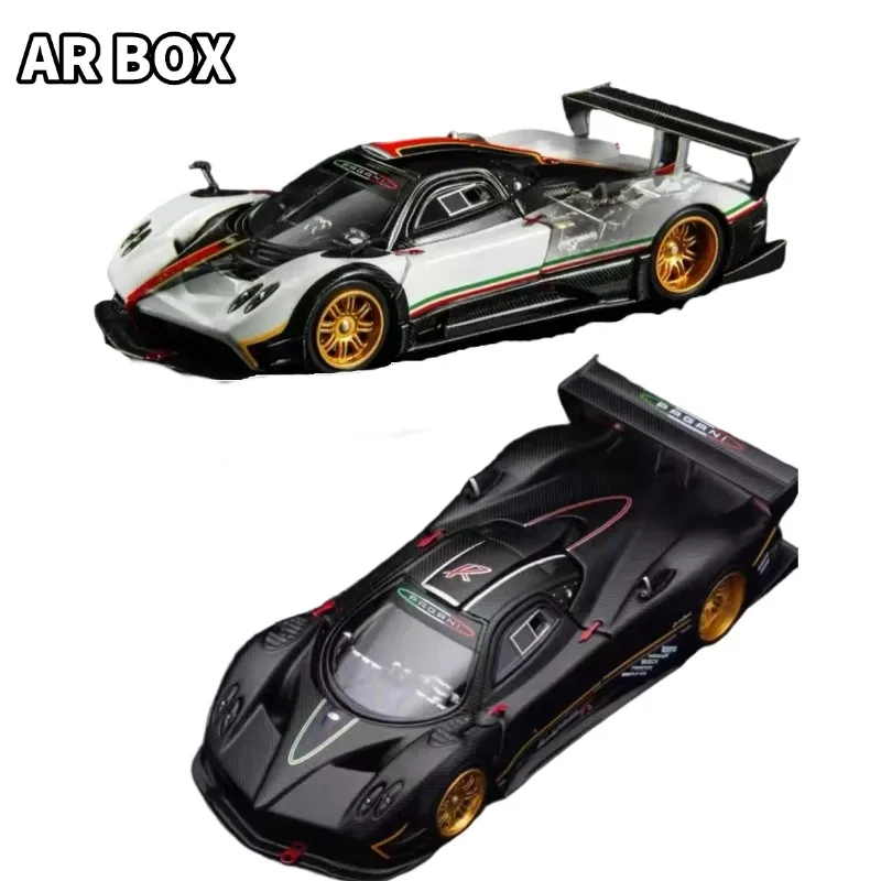 Фото HEC предлагает коллекционную модель автомобиля Pagani Zonda R в масштабе 1:64, изготовленную из литого силикона, статичная модель из сплава, декоративный предмет для коллекции игрушек для мальчиков. №1