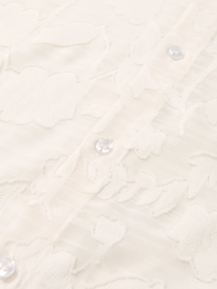 [EAM] Женская абрикосовая тонкая блузка с открытыми плечами большого размера новая