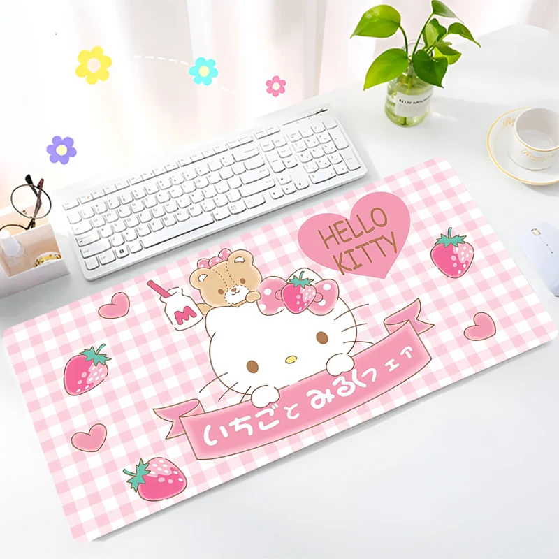 Милый розовый коврик для мыши с аниме большой из поликарбоната Hello Kitty XXL Sanrio
