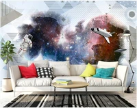 custom photo mural 3d wallpapers modern art 3d starry sky space capsule wallpaper for walls in rolls home decor living room