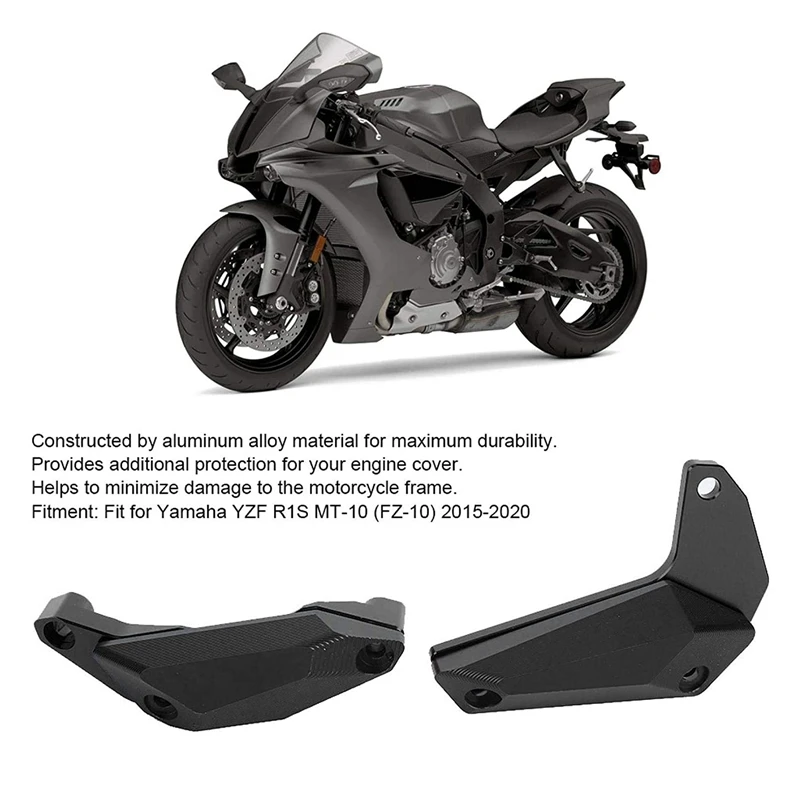 

Motorcycle Engine Guard,Engine Stator Slider Crash Pad Falling Frame Guard For Yamaha YZF R1S MT‑10 FZ‑10 15‑20