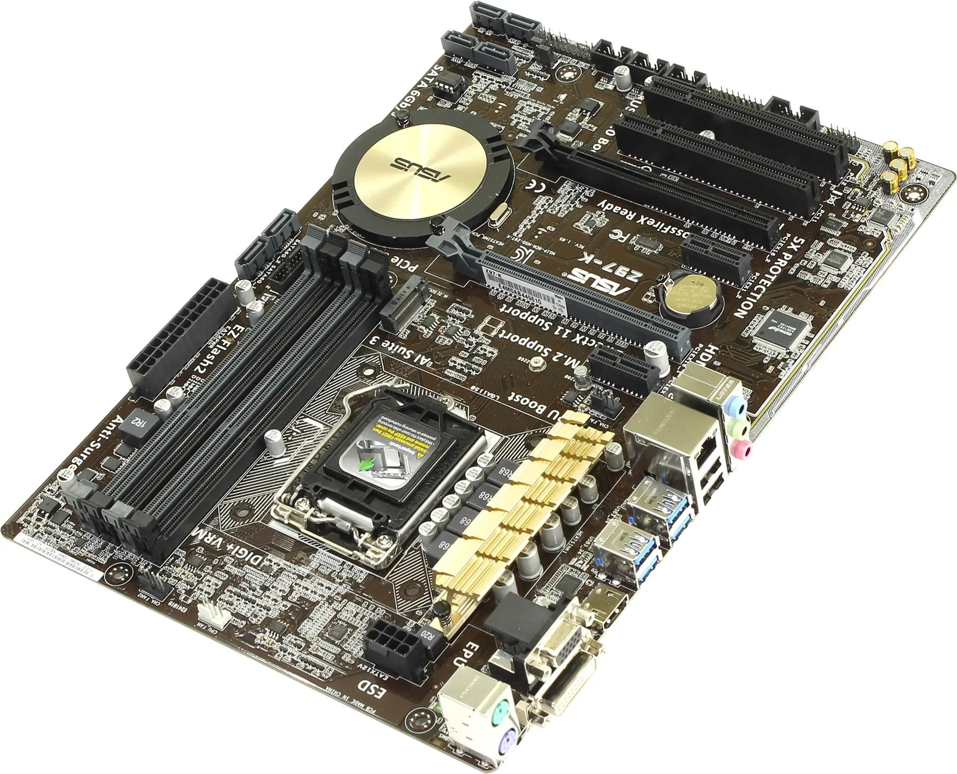 Материнская плата ASUS Z97-K для 4 × DDR3 DIMM с Intel Z97 Core i7/i5/i3/Pentium/Celeron socket LGA INTEL 1150 PCI-E 3 0 1 M.2 6