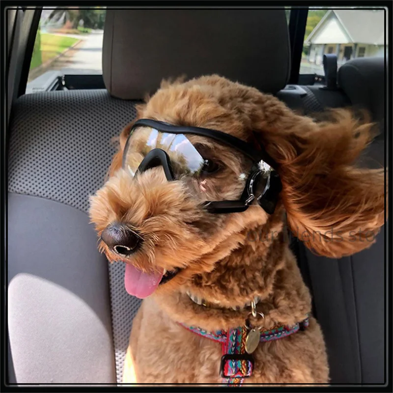 

Регулируемые солнцезащитные очки для домашних животных, солнцезащитные очки с защитой от УФ-лучей, водонепроницаемые ветрозащитные солнцезащитные очки, товары для собак