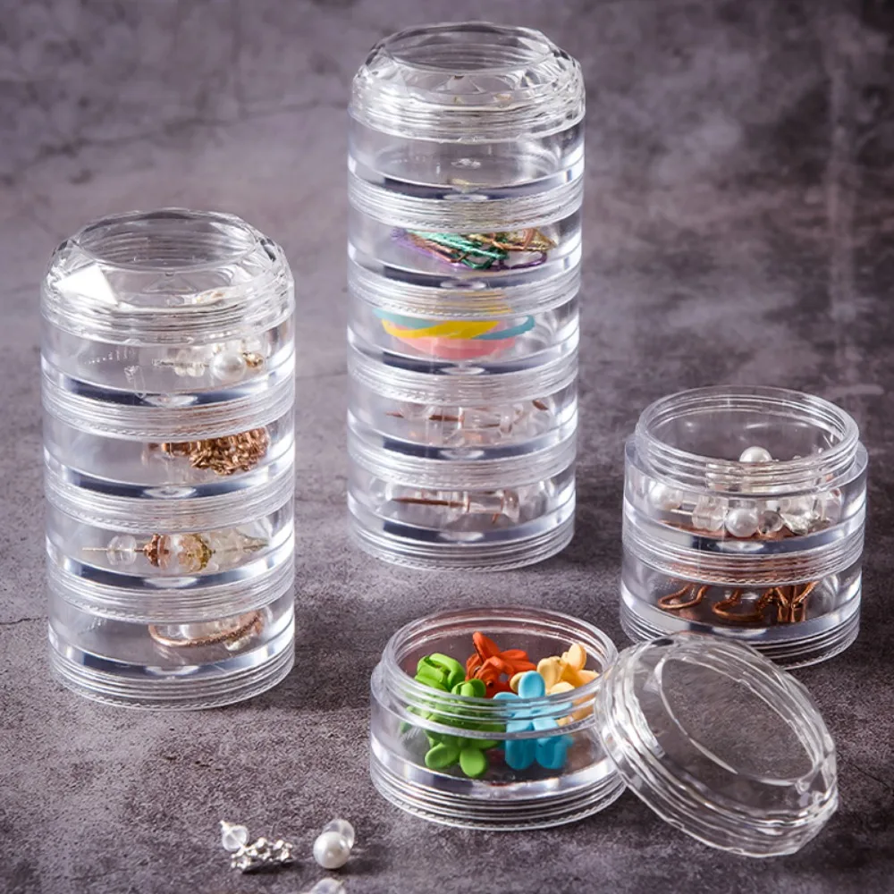 

Jewelry Storage Box Makeup Organizer Storage Rack Bracelet Earrings Watch Rotating Plastic Storage Box Display Rack With Cover