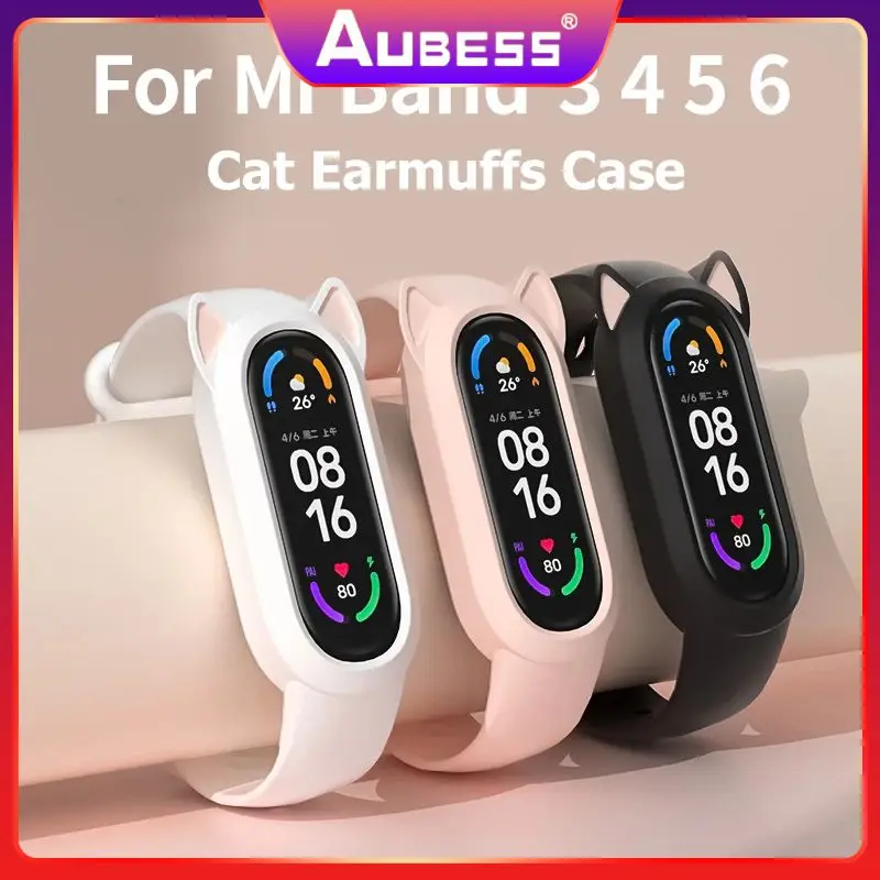 

Cat Ears Silicone Strap For Xiaomi Band 3/4 /5/ 6 Replacement Sport Bracelet For Xiaomi Smart Watch Strap Universal Wristband