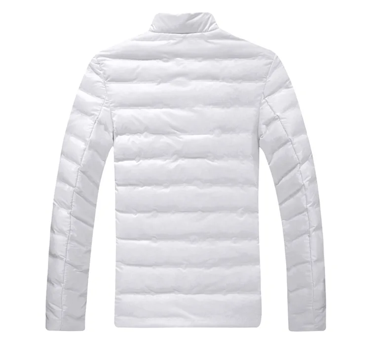 Mens Winter Cotton Padded Jacket and Coat Plus Size Stand Collar Puffer Jacket Men Slim Black Khaki Parka Men Warm Quilted Coat