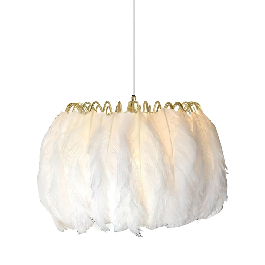 

Современная светодиодная люстра LukLoy с перьями, простой Креативный дизайн для ресторана, Подвесная лампа для гостиной, романтические белые осветительные приборы
