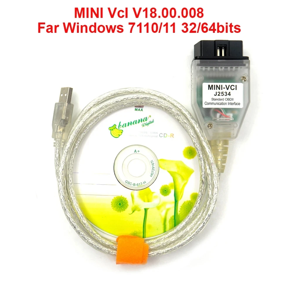 Новый мини VCI V18.00.008 J2534 V17 интерфейс для Toyota TIS Techstream obd MINI vci диагностический кабель