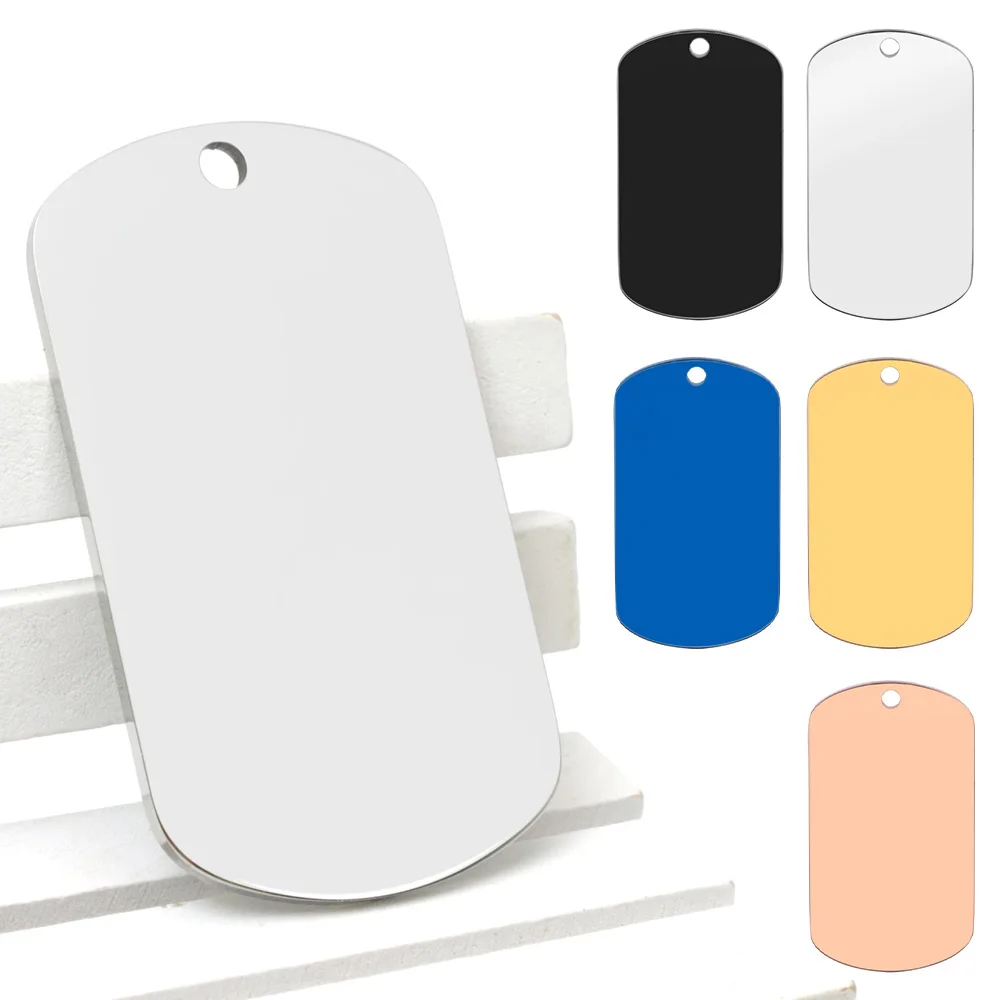 Оптовая продажа 100 шт. военные бирки имя на заказ из нержавеющей стали