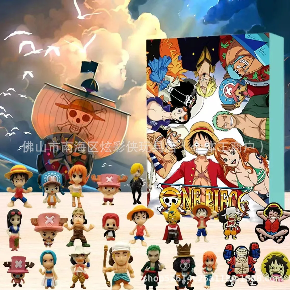 One Piece Advent Calendar 24 Day Countdown Surprise Box Little Doll Luffy Christmas Gift Boxes Pvc Decoration Toys For Kids Gifs