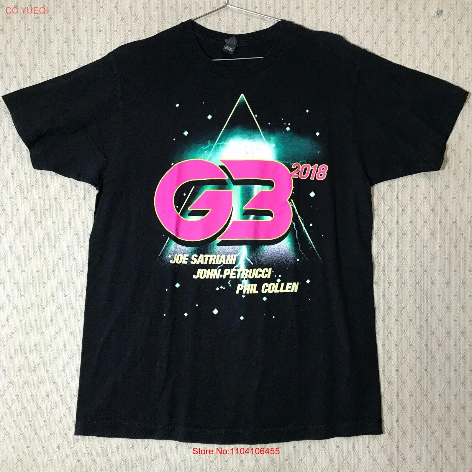 G3 2018 Concert Tour Shirt Sz L Joe Satriani John Petrucci Phil Collen GUITAR