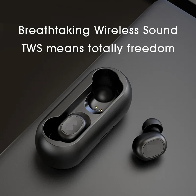

NEW Bluetooth V5.0 Wireless Headphones Bluetooth Earphones 3D Stereo Sound Earbuds with Dual Microphone and Charging box