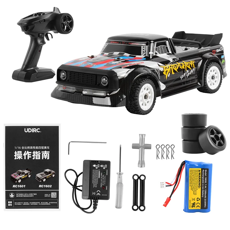 UDIRC UD1601 UD1602 1/16 RC Автомобиль 2 4G 4WD бесщеточный 50 км/ч высокоскоростной пульт