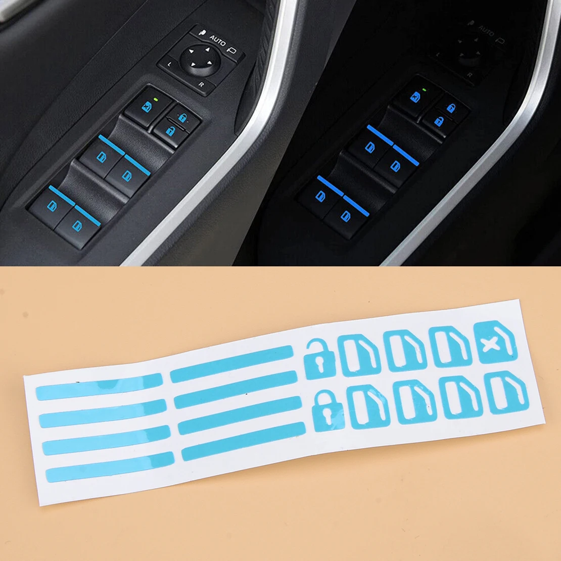 

Универсальная автомобильная флуоресцентная наклейка на дверь окно переключатель кнопка наклейка ночник безопасность Светящийся синий домашний питомец украшение