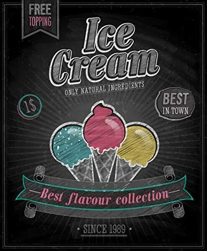 

Винтажный металлический знак магазина мороженого, ретро табличка, кафе бар, фаст-фуд, ресторан, Алюминиевый металлический знак 12x16 дюймов