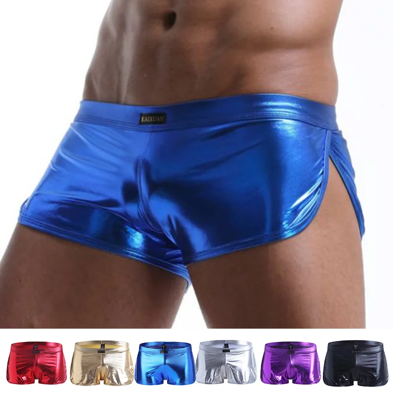 

Man's Low Rise Underwear Sexy Boxer Imitation Ropa Interior Hombre Cueca Masculina Polyester Boxers Para Hombre Underpants S~L