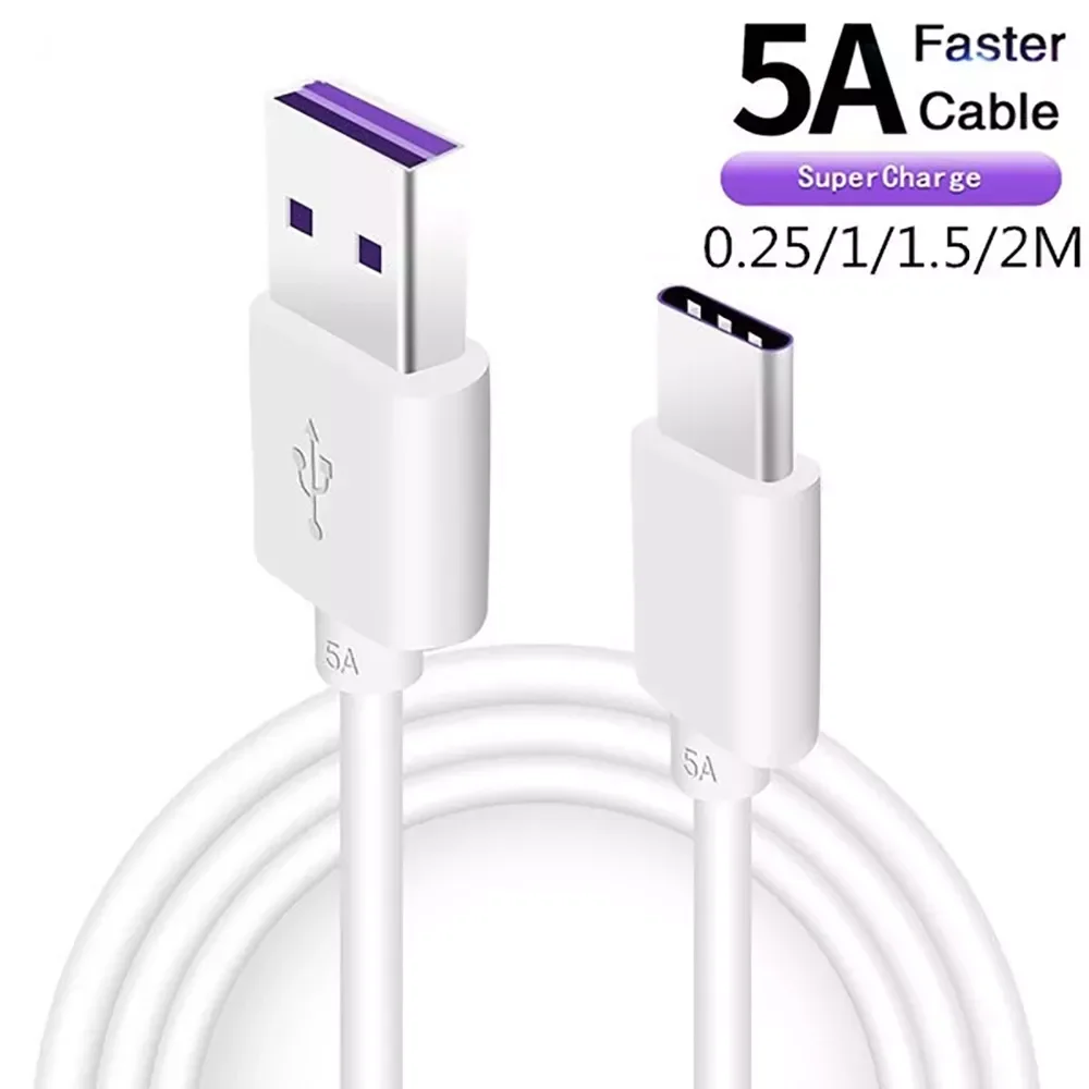 

NEW2023 5A Super Fast Charger USB C Quick Charge 3.0 Type C Charging S10 9 P30 P20 Lite Mi 9 8