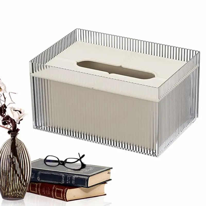 

Tissue Box Holder Clear Decorative Tissue Cover Rectangular Tissue Dispenser Box for Facial Tissues Boxes Car Tissue Holder