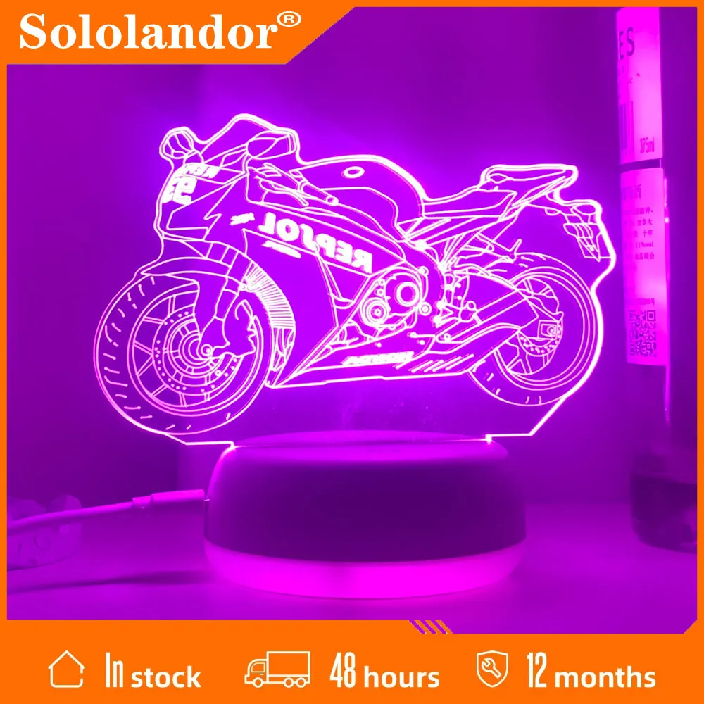 

New Cool Motorcycle Led Night Light for Kids Bedroom Decor Unique Birthday Gift for Children Study Room Desk 3d Lamps Motocycle