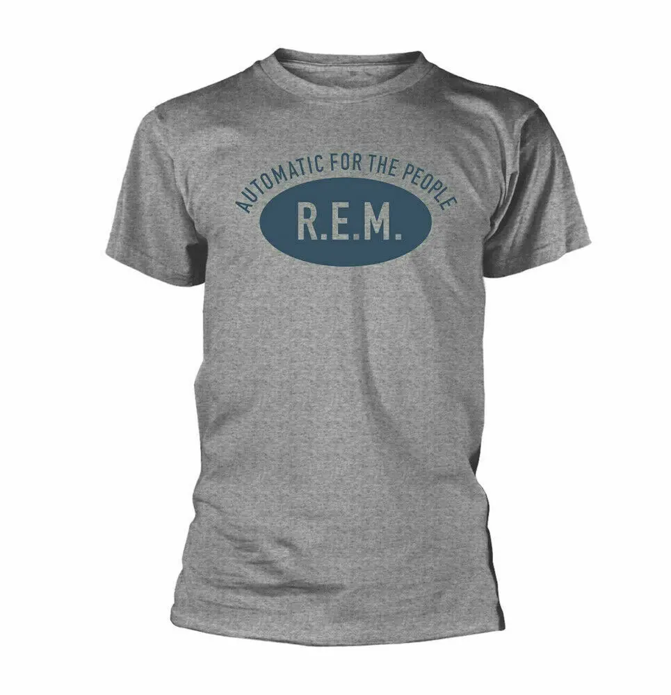 Официальная мужская серая футболка R.E.M Automatic для людей Классическая (1) - купить по