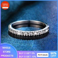 yanhui stack skinny micro pave cz fashion women engagement wedding bridal party cubic zirconia rings jewelry gift