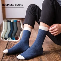 high quality men organic cotton harajuku business socks fall winter comfortable combed cotton mid tube socks classic gift socks