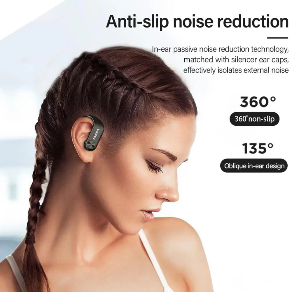 

Lenovo ThinkPlus-LP7 Wireless Earphone High Fidelity Sweat-proof Bluetooth-compatible5.0 Subwoofer Sports Ear Hook Earbud