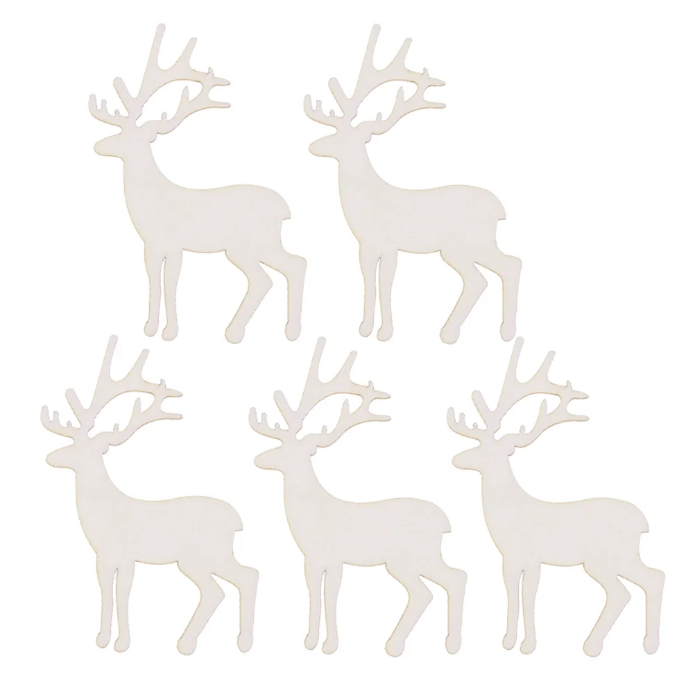 

10pcs Slices Kids Wedding for Piece Ornament DIY Graffit Creative Painting Sika Deer