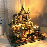 diy wooden doll house kit miniature with furniture light casa european villa dollhouse toys roombox for adults christmas gifts