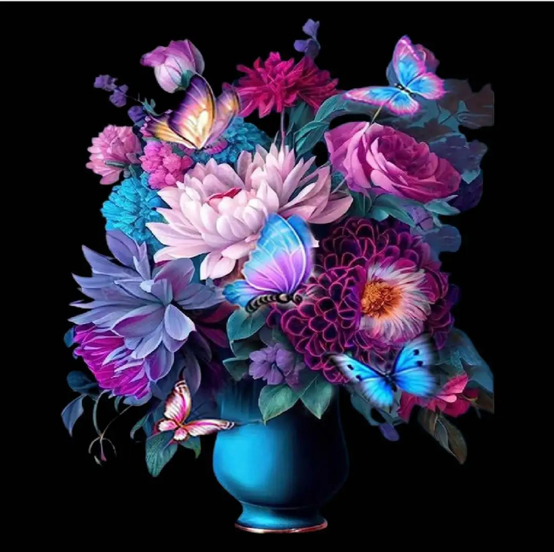 Вышивка крестиком ручной работы вместо индивидуального настенного цветочного