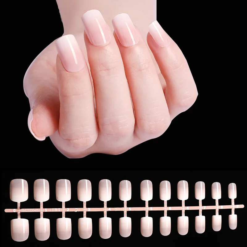

24Pcs Natural Nude Pink French Nail Tips False Nails Gel Press on Ultra Easy Wear for Home Office Wear DIY Full Cover Nail Tips