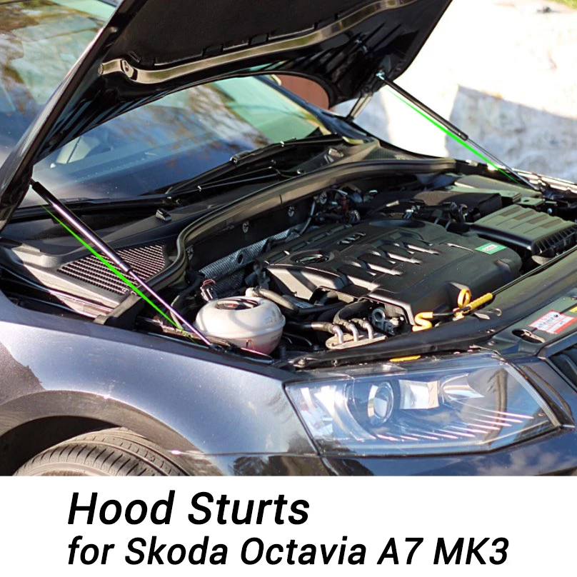 

Qty(2) for Skoda Octavia A7 MK3 2012-2020 Car-Styling Refit Front Bonnet Hood Gas Shock Lift Strut Bars Spring Support Rod Arm