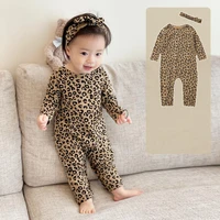 newborn kids baby boys girls clothes autumn leopard print romper sweet cotton jumpsuit long sleeve winter fall baby outfit 0 24m