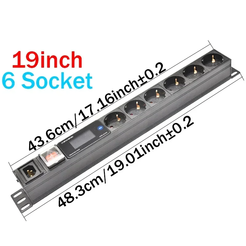 

Snowman Moon 19-дюймовый блок питания с цифровым счетчиком энергии для UK