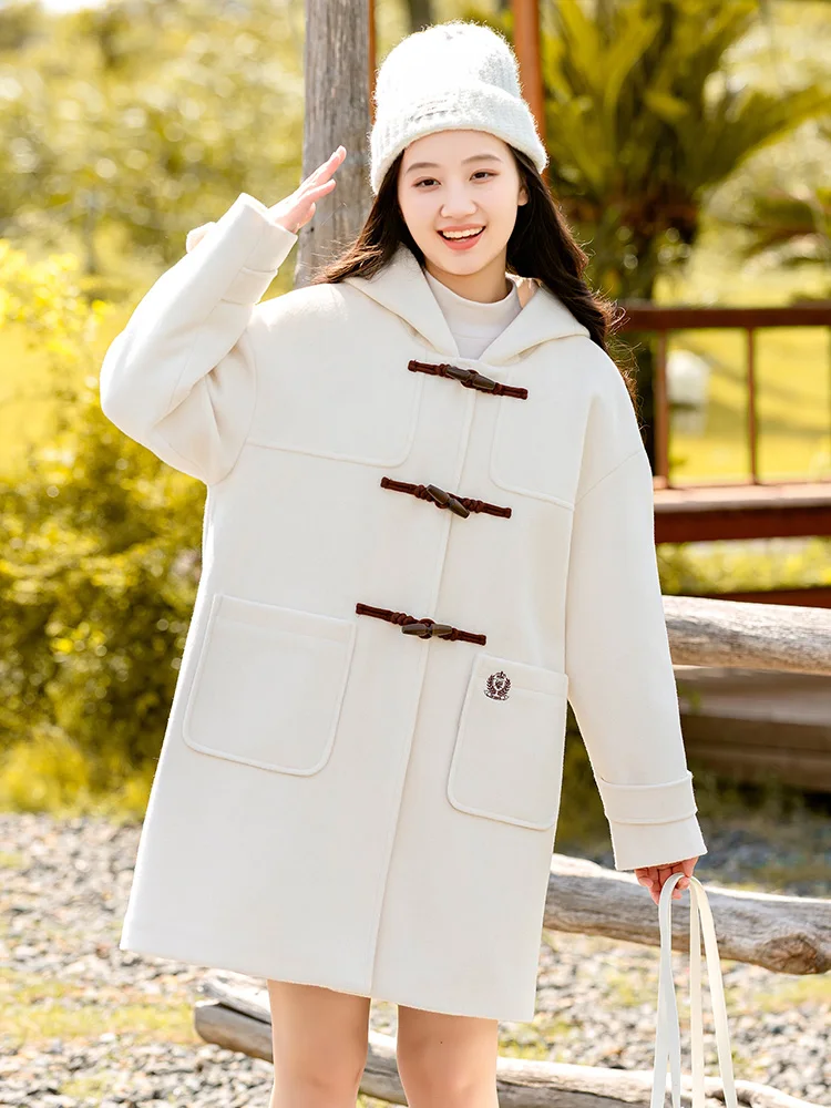 Шерстяная куртка в консервативном стиле для девочек студентка младших классов