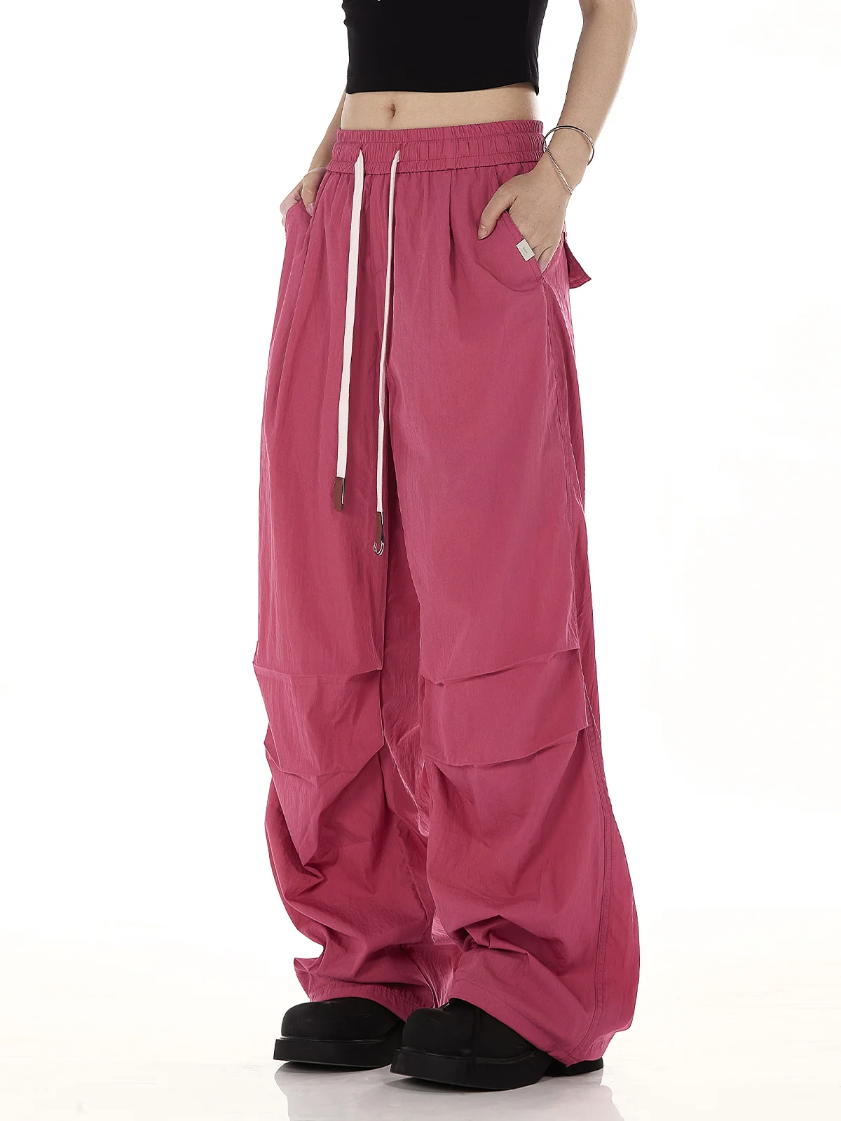 Noonoz Fashion Brand Hip-Hop Overalls Men's and Women's American-Sle Hip-hop Drawstring Straight Quick-Drng Outdoor Leisu...